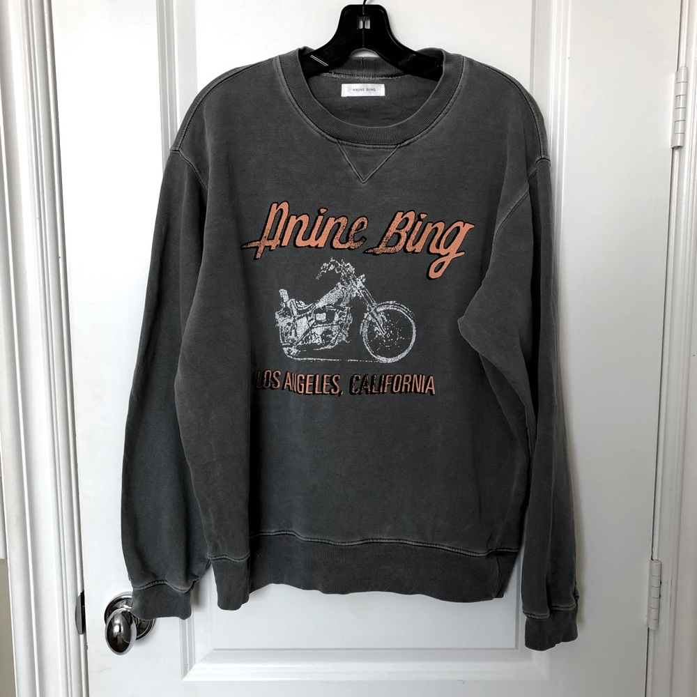 COPY - Anine Bing Ramona Motorcycle Sweatshirt Size S